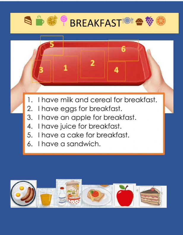 Yummy Breakfast (Worksheet by ksupanksupan)